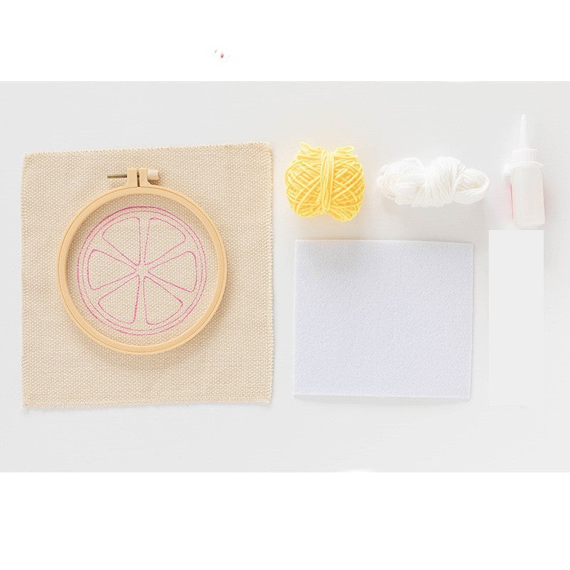 Handmade Diy Embroidery Coaster Material Bag