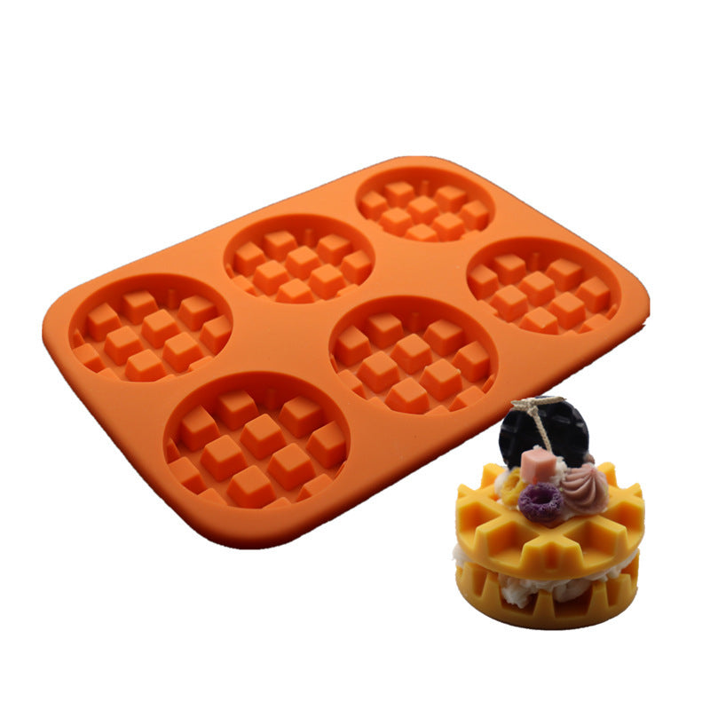 Simulation waffle chocolate candle silicone mold