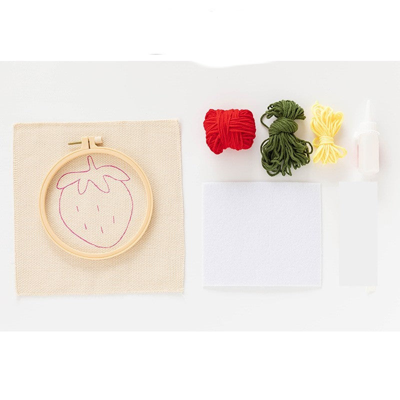 Handmade Diy Embroidery Coaster Material Bag