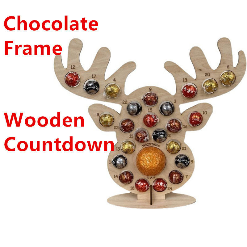 Wooden Advent Calendar Christmas Party Decoration